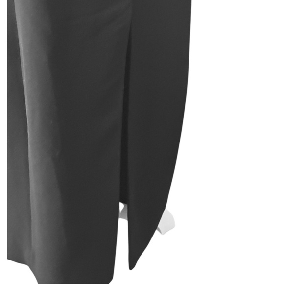 LIZ CLAIBORNE Womens Size 8 Black Beaded Keyhole Neck Tea Length Dress Maxi - Picture 11 of 11